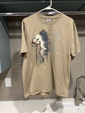 Vintage 90s Dakota Territory Native American Graphic Tee Size XL Jerzees